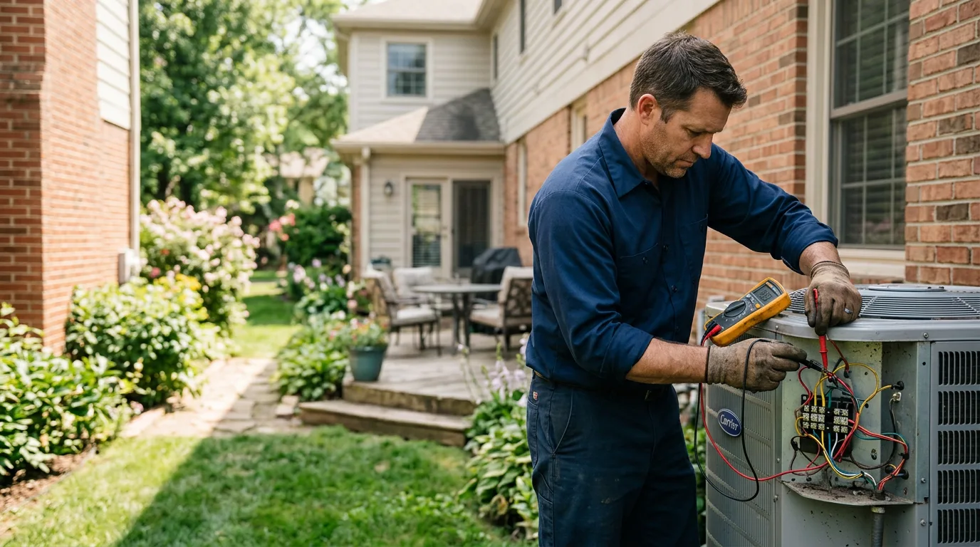 HVAC technician working near Hamshire, TX